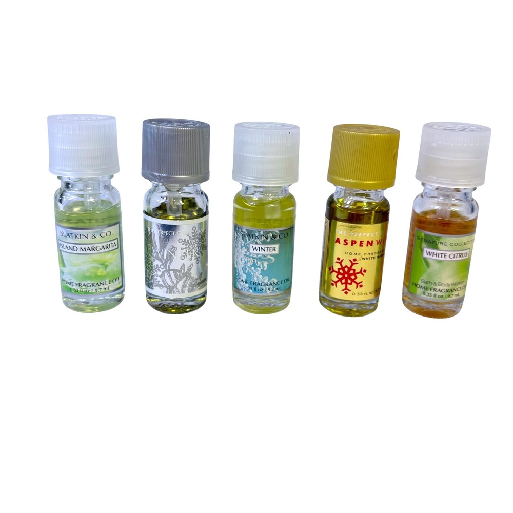 Bath & Body Works Fragrance Oil Lot 5pc 0.33oz Aspen Winter RARE Margarita
